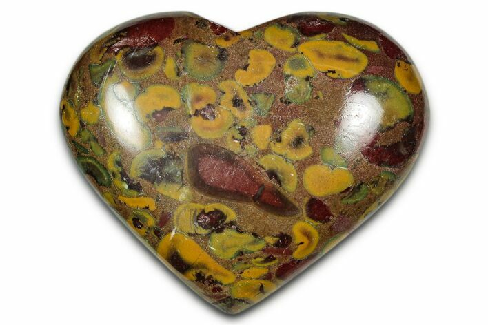 Polished Fruit Jasper Heart- India #343158